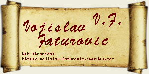 Vojislav Faturović vizit kartica